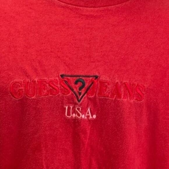 Vintage Guess Jeans Mens Large Short Sleeve Crew Neck 100% Cotton Tee Shirt - Picture 2 of 4